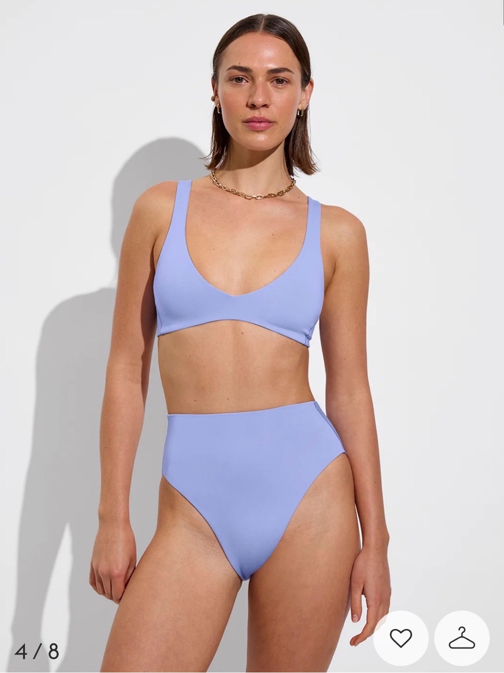 Left On Friday | Hi Hi Bottom in Riptide (Periwinkle) High Rise Bikini - Size L